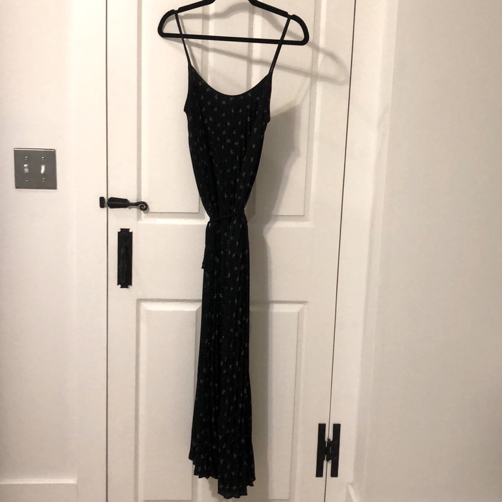 Vince Black and Tan floral print maxi dress